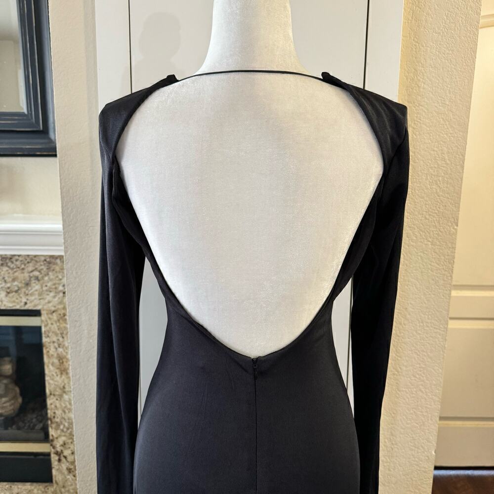 Jason Wu Black Strappy Slinky Dress Size Small Witchy Whimsigoth Dark Romantic - Picture 5 of 8